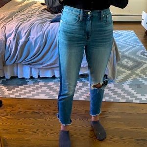 Madewell High-rise slim boyjean size 25T